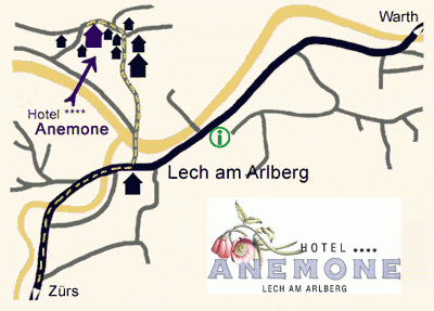Lageplan Hotel Anemone